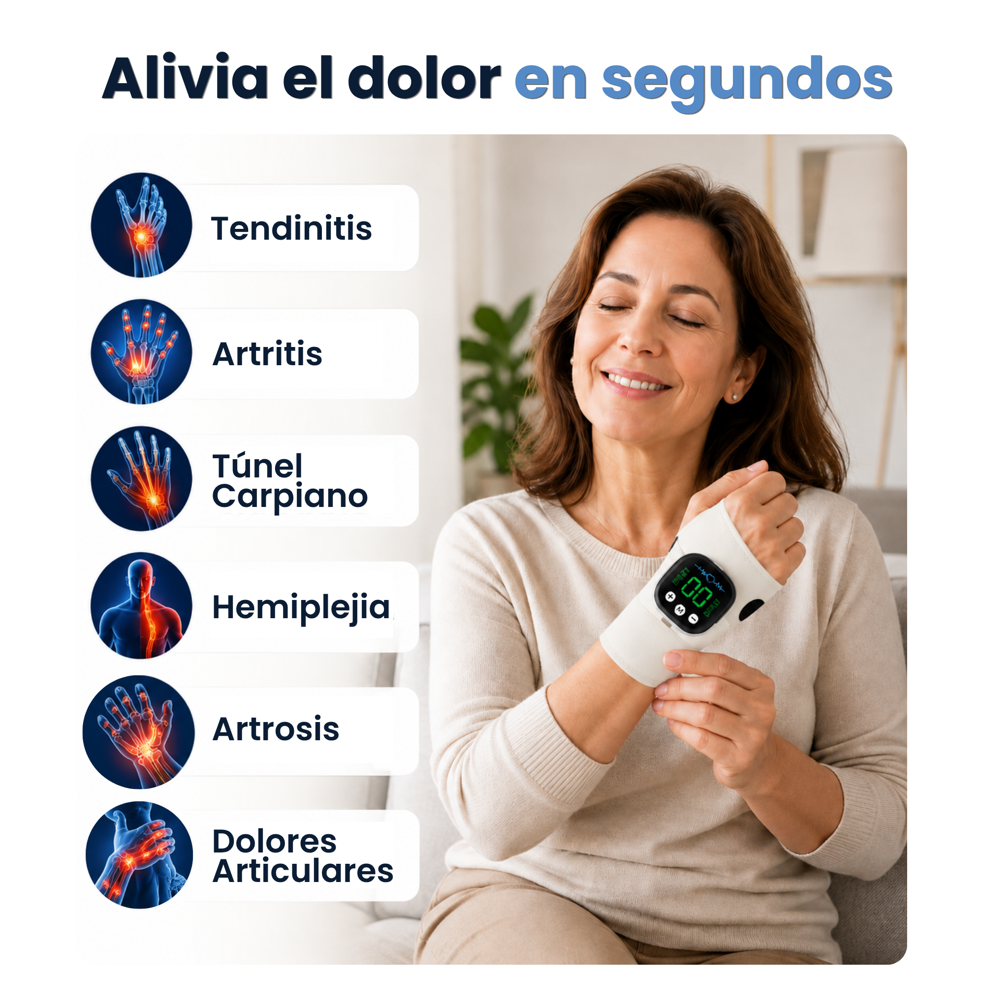 Muñequera terapéutica - Alivia el dolor